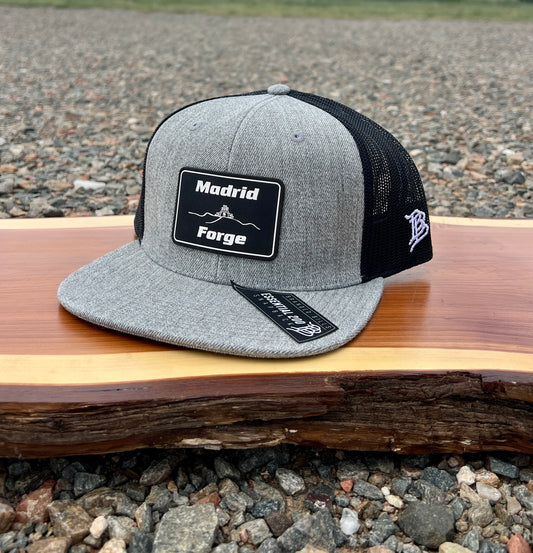 Grey Bold Font Mesh Hat
